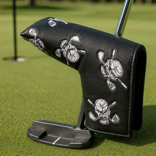 Dancing Skulls Putter Cover - Blade Style (Black/White)