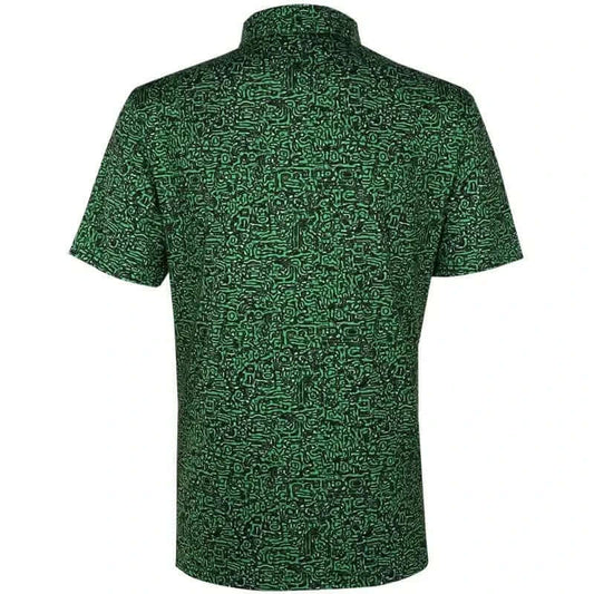 Summertime Cool-Stretch Men's Golf Shirt - Green