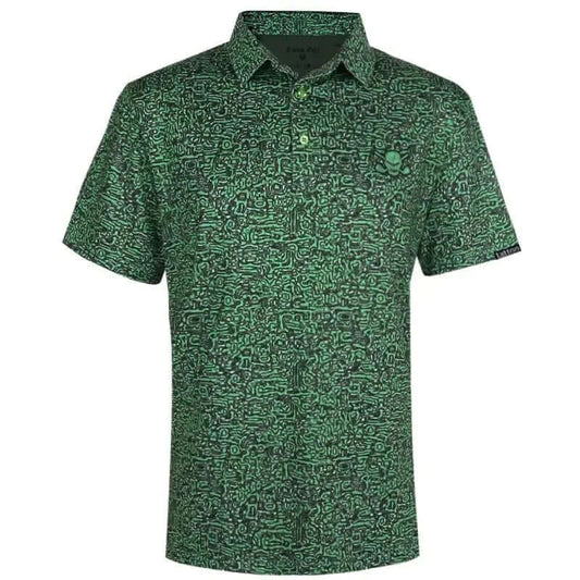 Summertime Cool-Stretch Men's Golf Shirt - Green