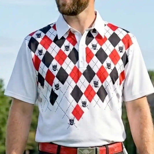 Monster Cool-Stretch Golf Shirt (White)