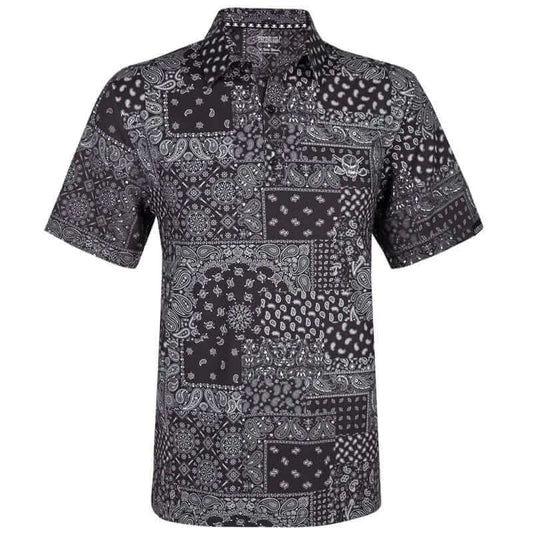 Hustler Cool-Stretch Men's Golf Shirt (Black)