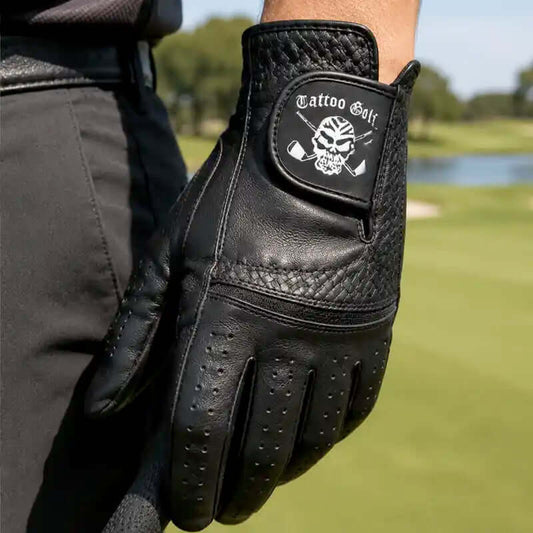 Black Cabretta Leather Men's Golf Glove