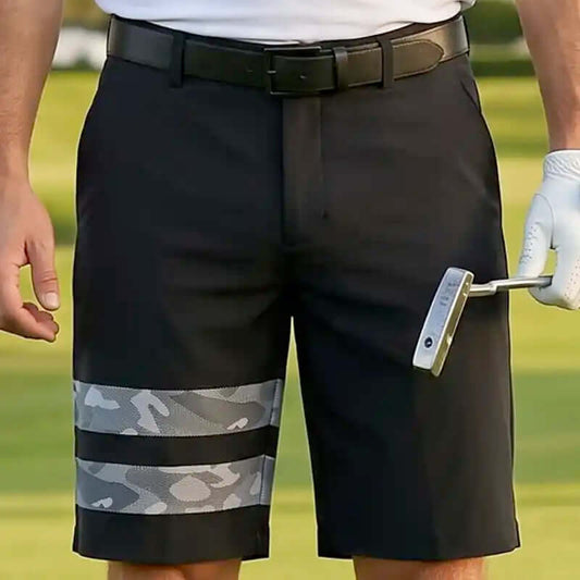 Zuma Cool-Stretch Men's Golf Shorts (Black/Camo X)