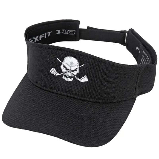 Golf Visor with Skull Design (Black)