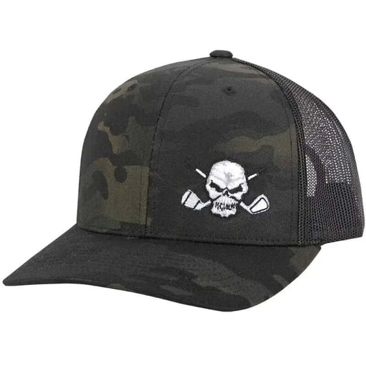 Camo Trucker Golf Hat (Black)