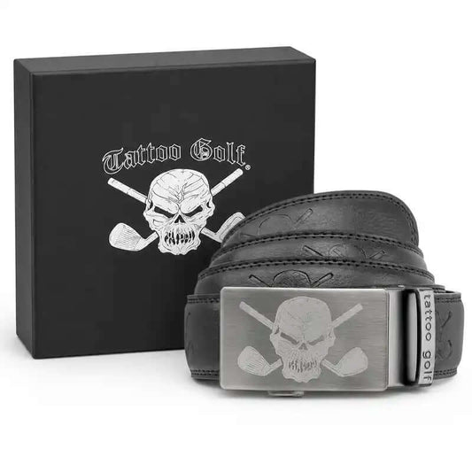 Leather Ratchet Belt - One Size Fits Most (Black)