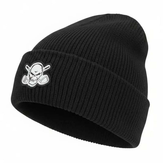 Cuffed Loose Knit Beanie (Black)