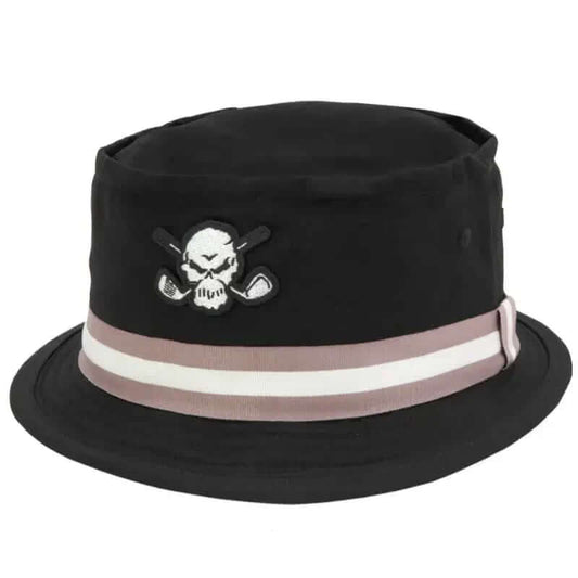 Premium Bucket Golf Hat w/ Skull (Black)