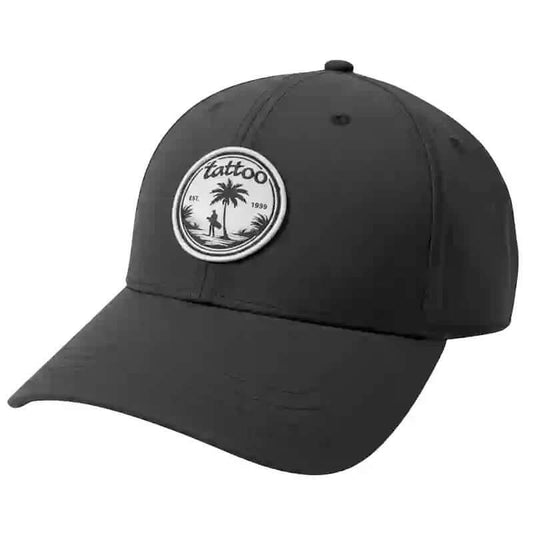 Palm Tree Performance Golf Hat (Black)