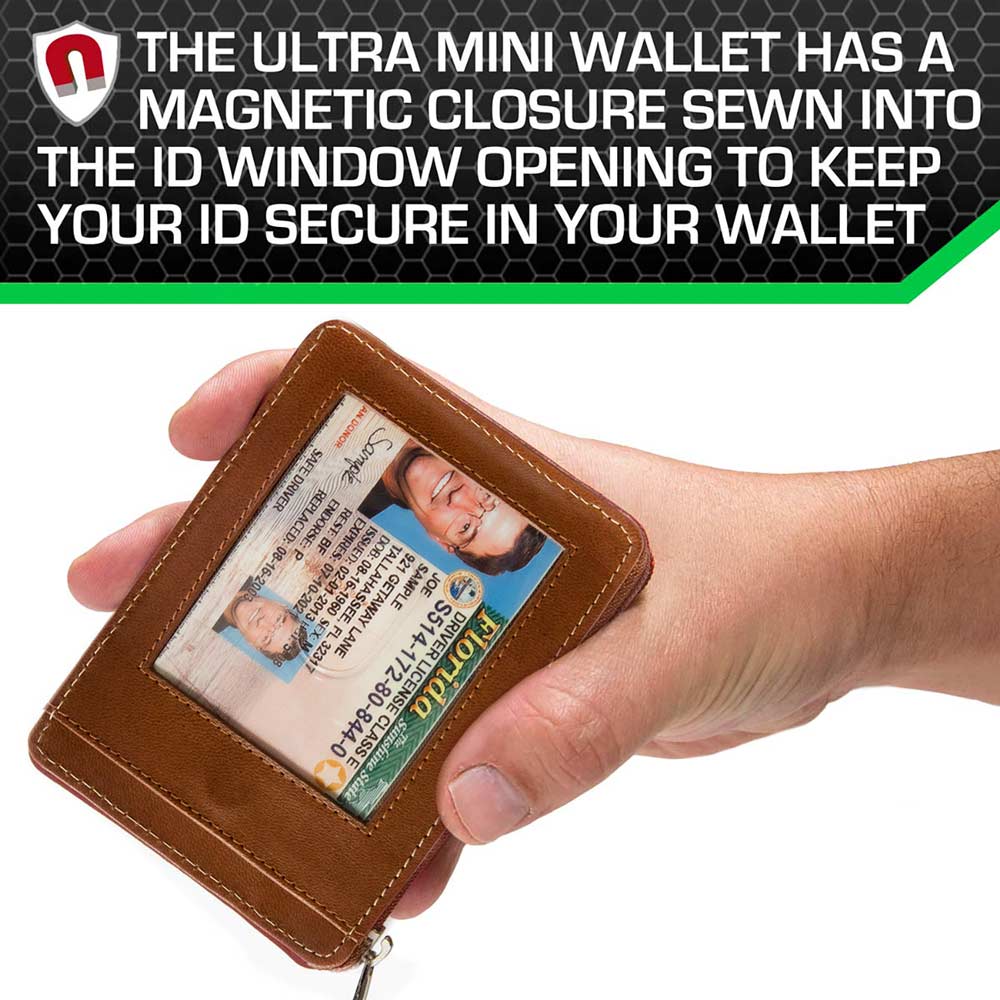 RFID Secure Slim Leather AirTag Wallet