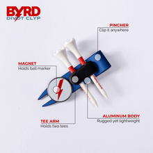 Load image into Gallery viewer, THE BYRD GOLF DIVOT CLYP - Golf Multitool Organizes Gear
