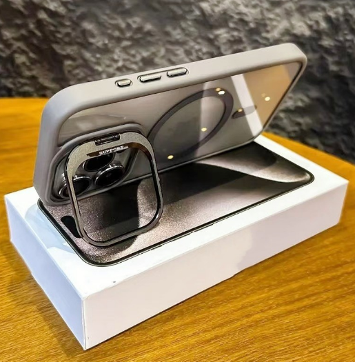 Clear Acrylic Magnetic iPhone Case with Lens Holder for iPhone 12-17 Series
