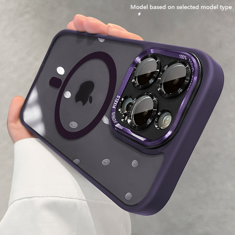 iPhone Magnetic Eagle Eye Metal Lens Ring Transparent Case – iPhone 17 / 16 / 15 / 14 / 13 / 12