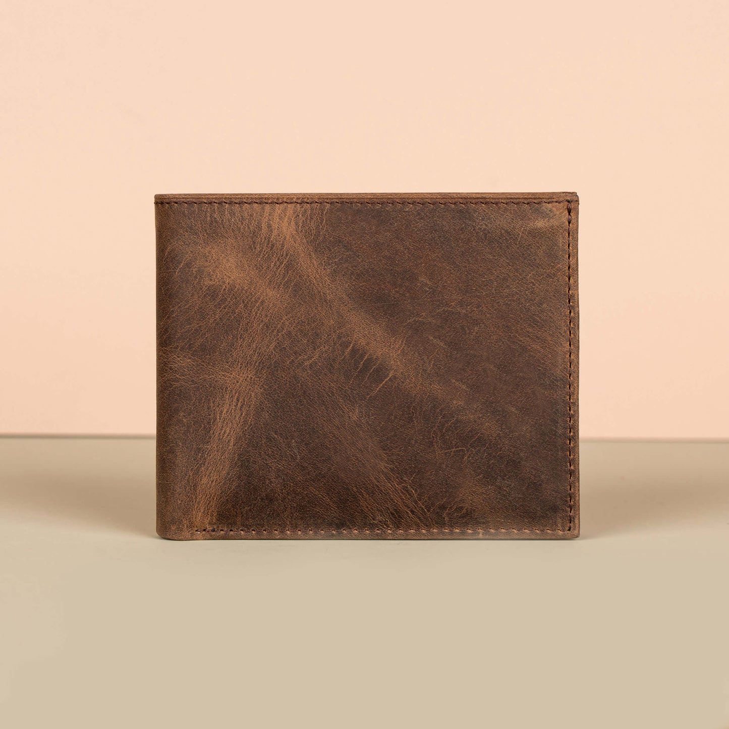 Classic Leather Bifold Wallet - Brown - Los Angeles