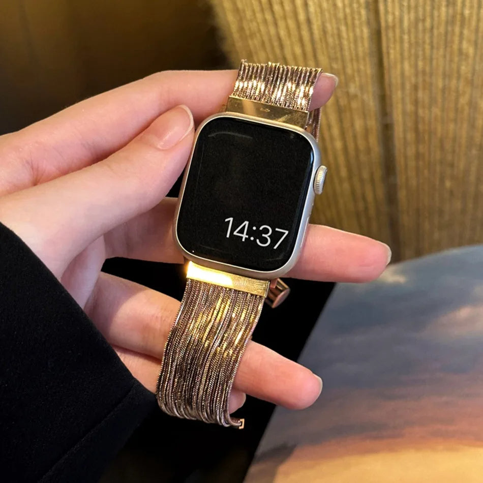 Steel Apple Watch Band Series 11/10/9/8/7/6/5/4/ SE / Ultra 1/2/3