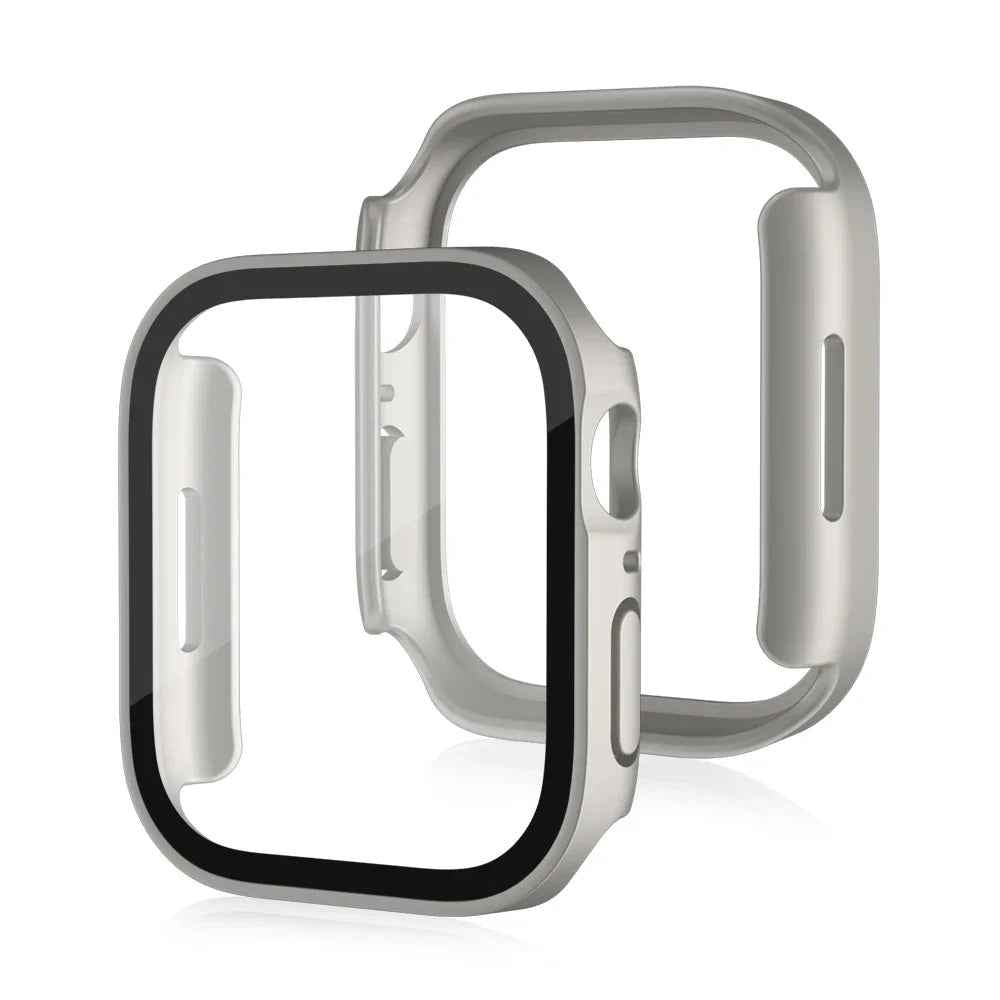 Case for Apple Watch 11, 10, 9, 8, 7, 6, 5, SE Screen Protector Glass+Cover