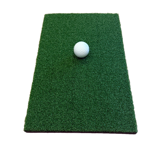 Golf Chipping Mat (16in x 10in) - Portable Practice Hitting Mat for Home with Real Turf