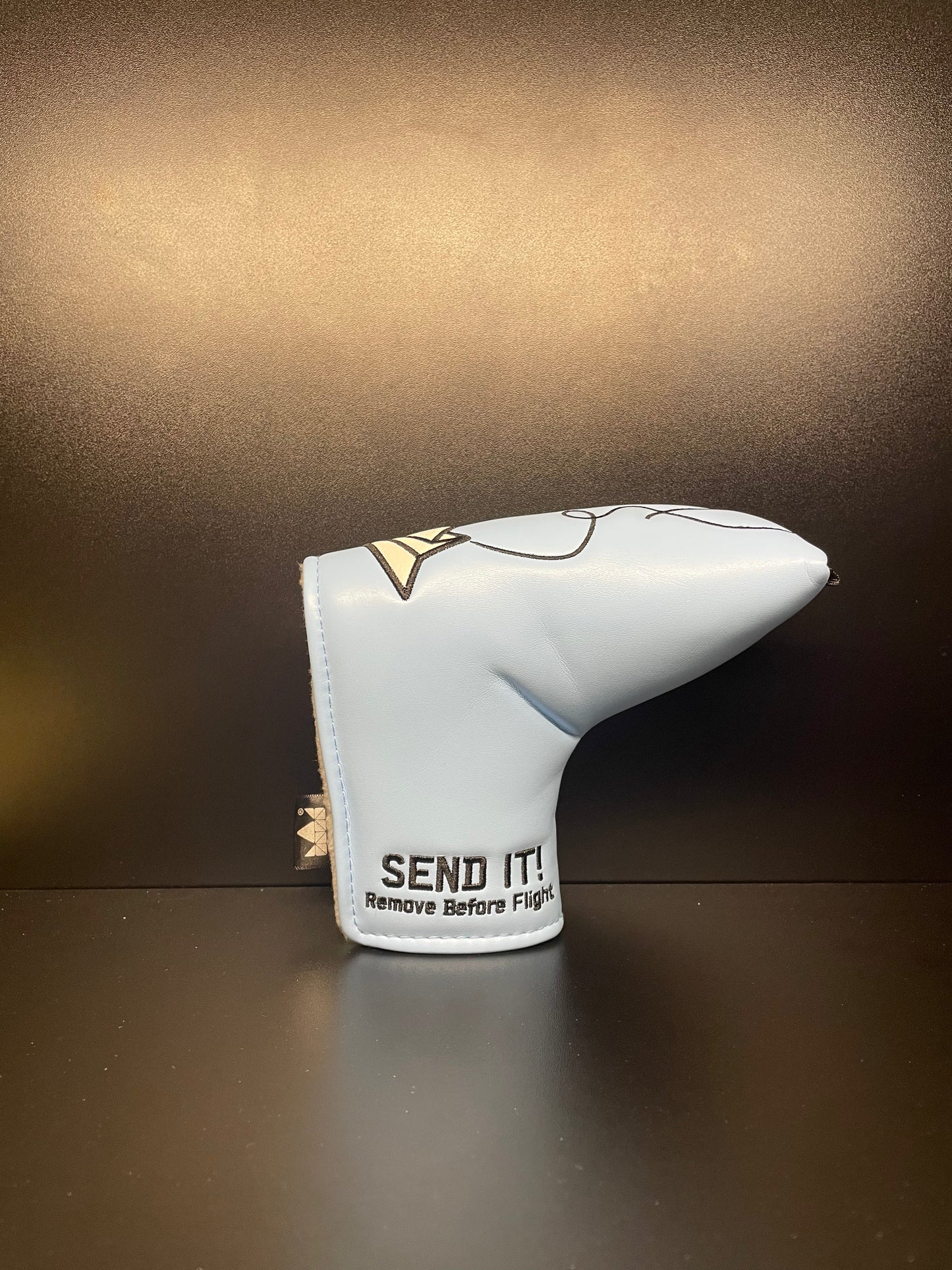 BLUE Headcover w/ White Paper Airplane - SEND IT! Headcover