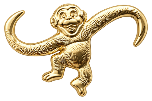 Barrel of Monkeys Gold Plated Ball Marker & Hat Clip by ReadyGOLF