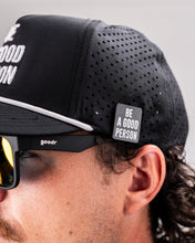 Load image into Gallery viewer, Be A Good Person - Perforated Rope Hat Black

