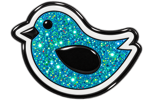 Birdie Hunting Blue Glitter Ball Marker & Hat Clip by ReadyGOLF