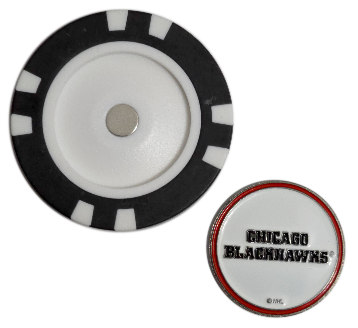 Officially Licensed Chicago Blackhawks Poker Chip Golf Ball Marker