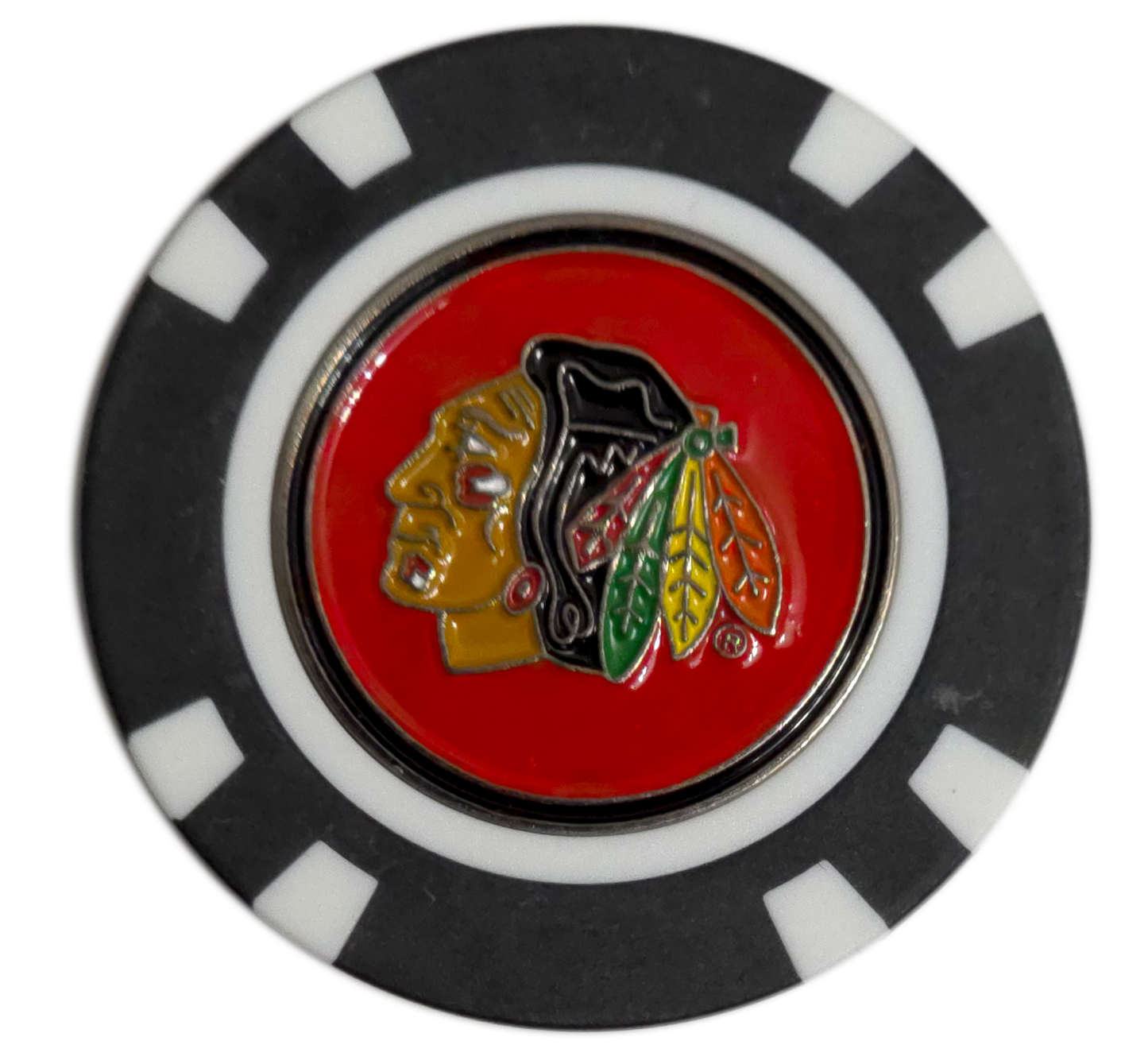 Officially Licensed Chicago Blackhawks Poker Chip Golf Ball Marker