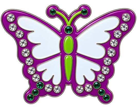Butterfly Crystal Ball Marker & Hat Clip by ReadyGOLF