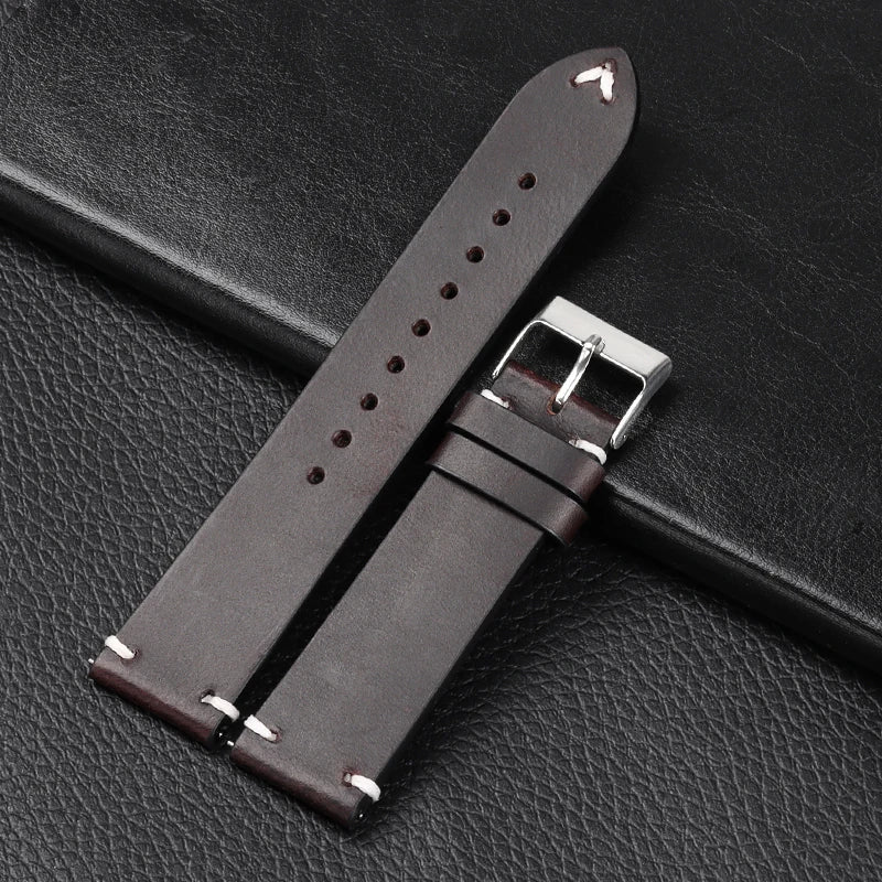 COROS Smartwatch Leather Band Quick Release Retro Oil Wax Calfskin
