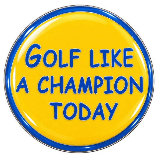 Golf Like A Champion Today Ball Marker & Hat Clip by ReadyGOLF