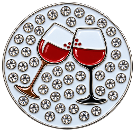 Cheers! Wine Crystal Ball Marker & Hat Clip by ReadyGOLF