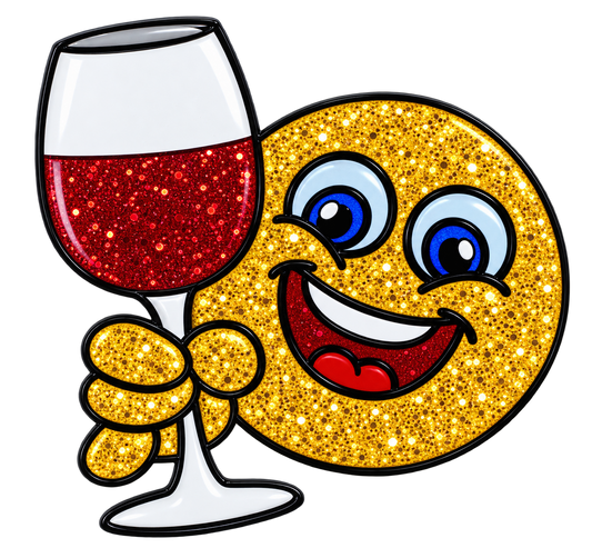 Emoji Cheers Smiley Face Glitter Ball Marker & Hat Clip by ReadyGOLF