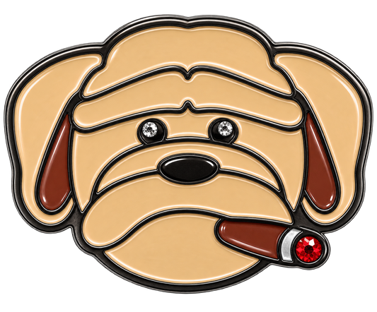 Cigar Smoking Dog Crystal Ball Marker & Hat Clip by ReadyGOLF