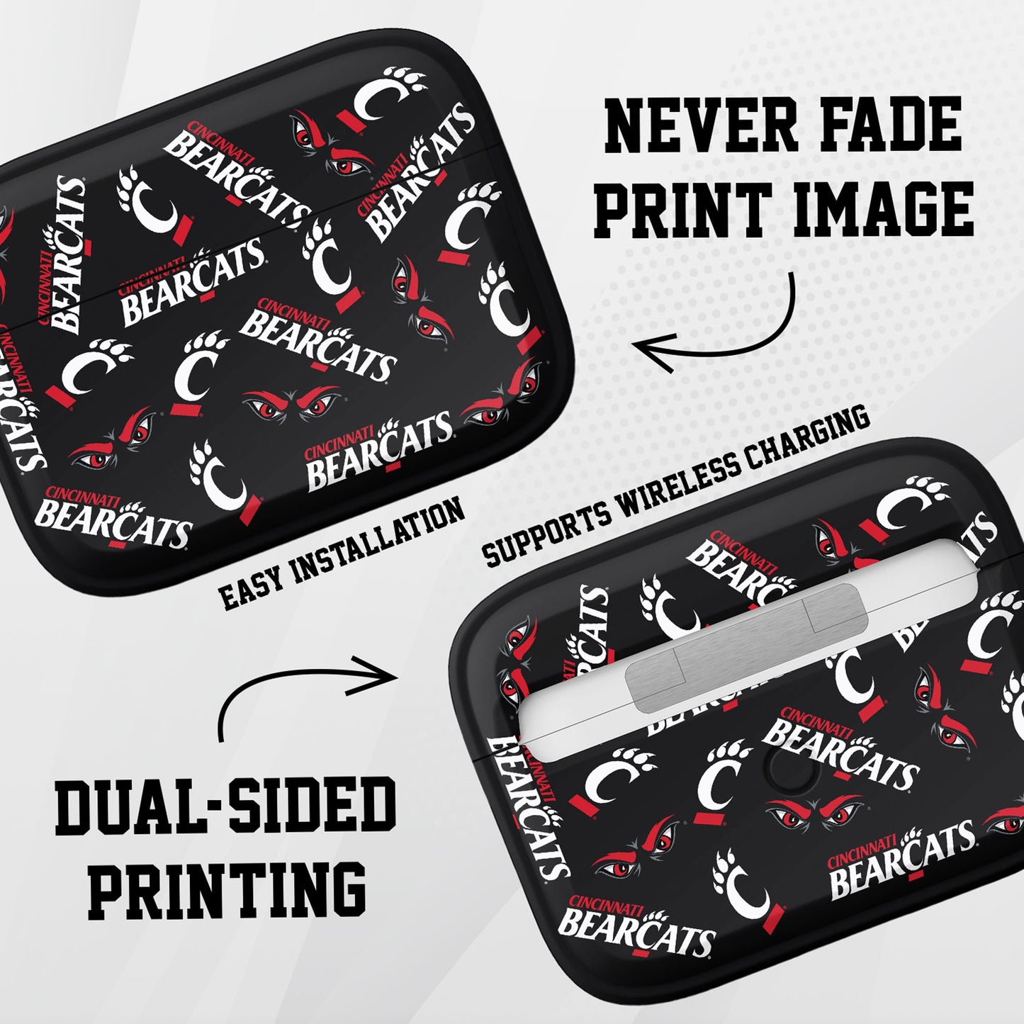Cincinnati Bearcats HDX AirPods Pro 1 & 2 Case Cover