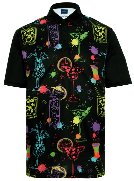 Cocktail Splash Mens Golf Polo Shirt by ReadyGOLF