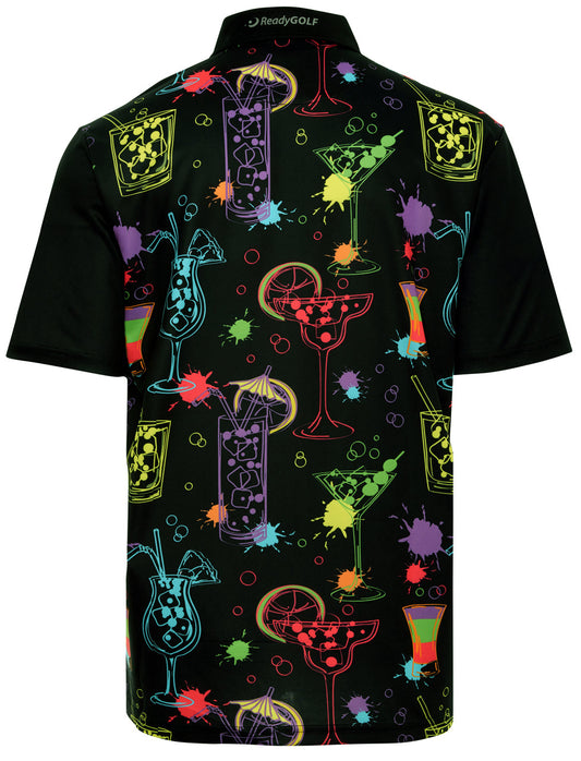 Cocktail Splash Mens Golf Polo Shirt by ReadyGOLF