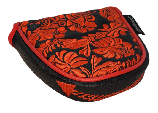 Desert Rose Embroidered Putter Cover by ReadyGOLF  -  Mallet