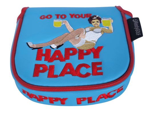 L.A.B. DF3 Embroidered Center Shaft Putter Cover by ReadyGOLF - Happy Place