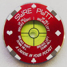 Load image into Gallery viewer, Sure Putt Pro Golf Green Reader - Red Poker Chip
