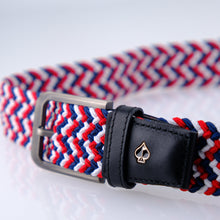 Load image into Gallery viewer, Pins Belt - Red White &amp; Blue
