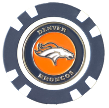 Load image into Gallery viewer, Officially Licensed Denver Broncos Poker Chip Ball Marker
