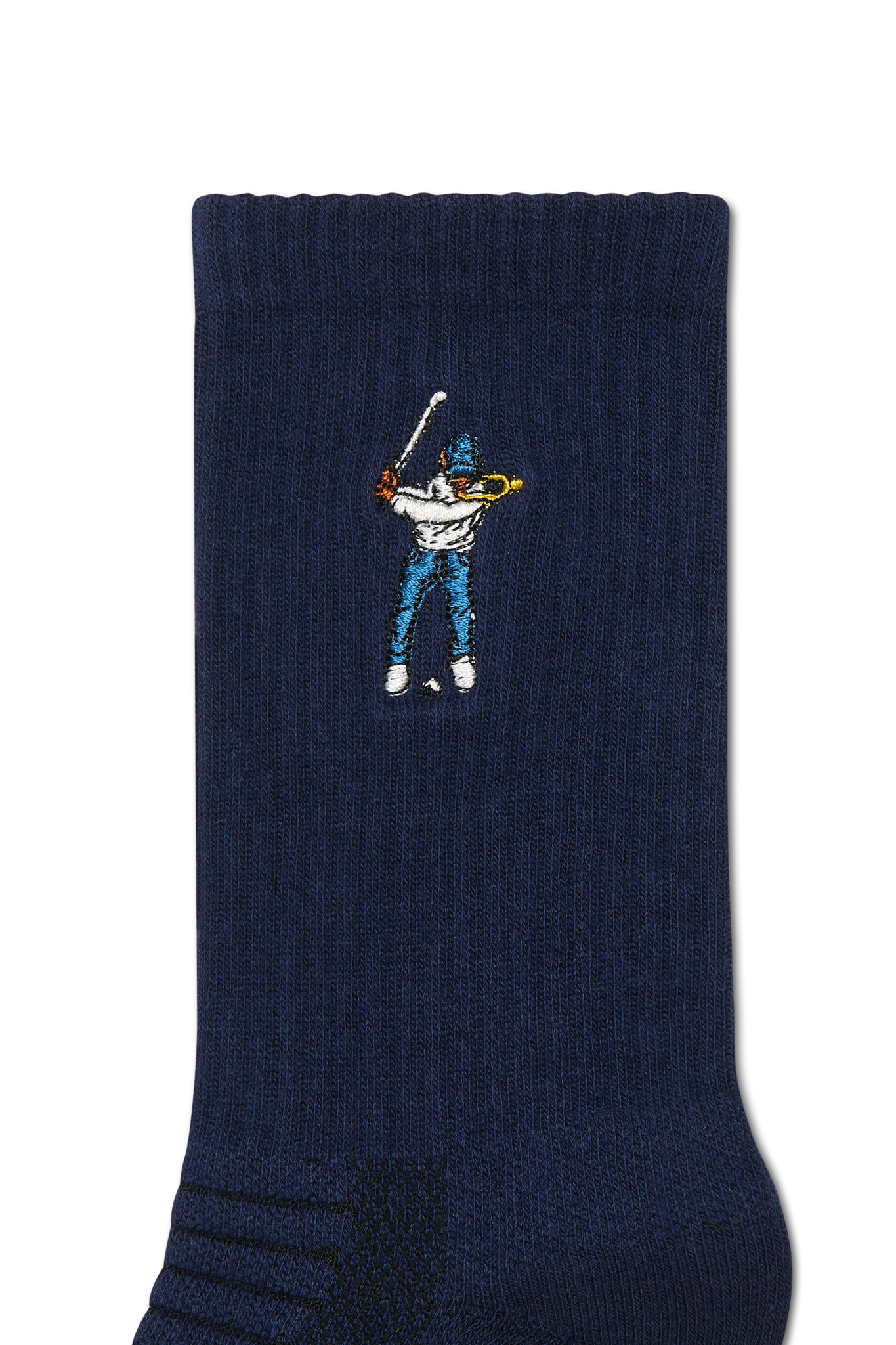 Calf Height Logo Socks Navy