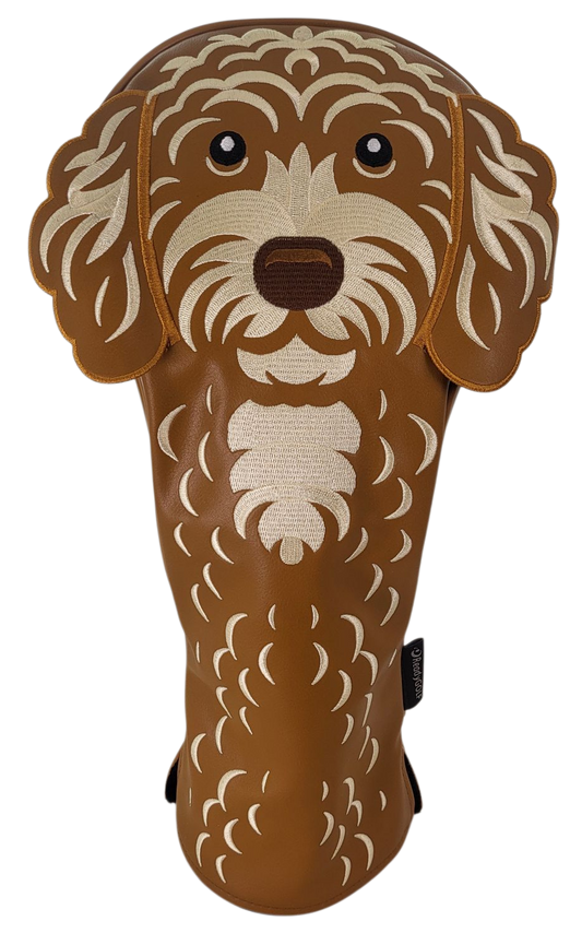 Doodle Embroidered Classic Driver Headcover by ReadyGOLF - Golden