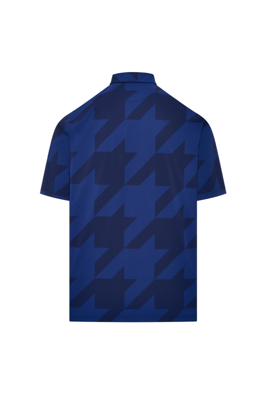 Houndstooth Snap Placket Polo