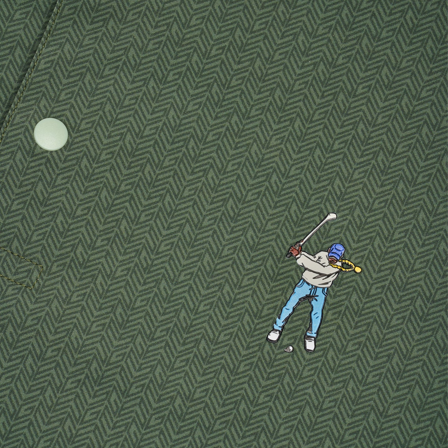 Tweed Snap Placket Polo