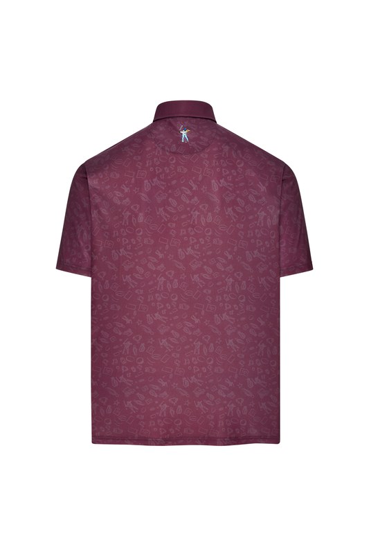 Doodle Sketch Signature Polo