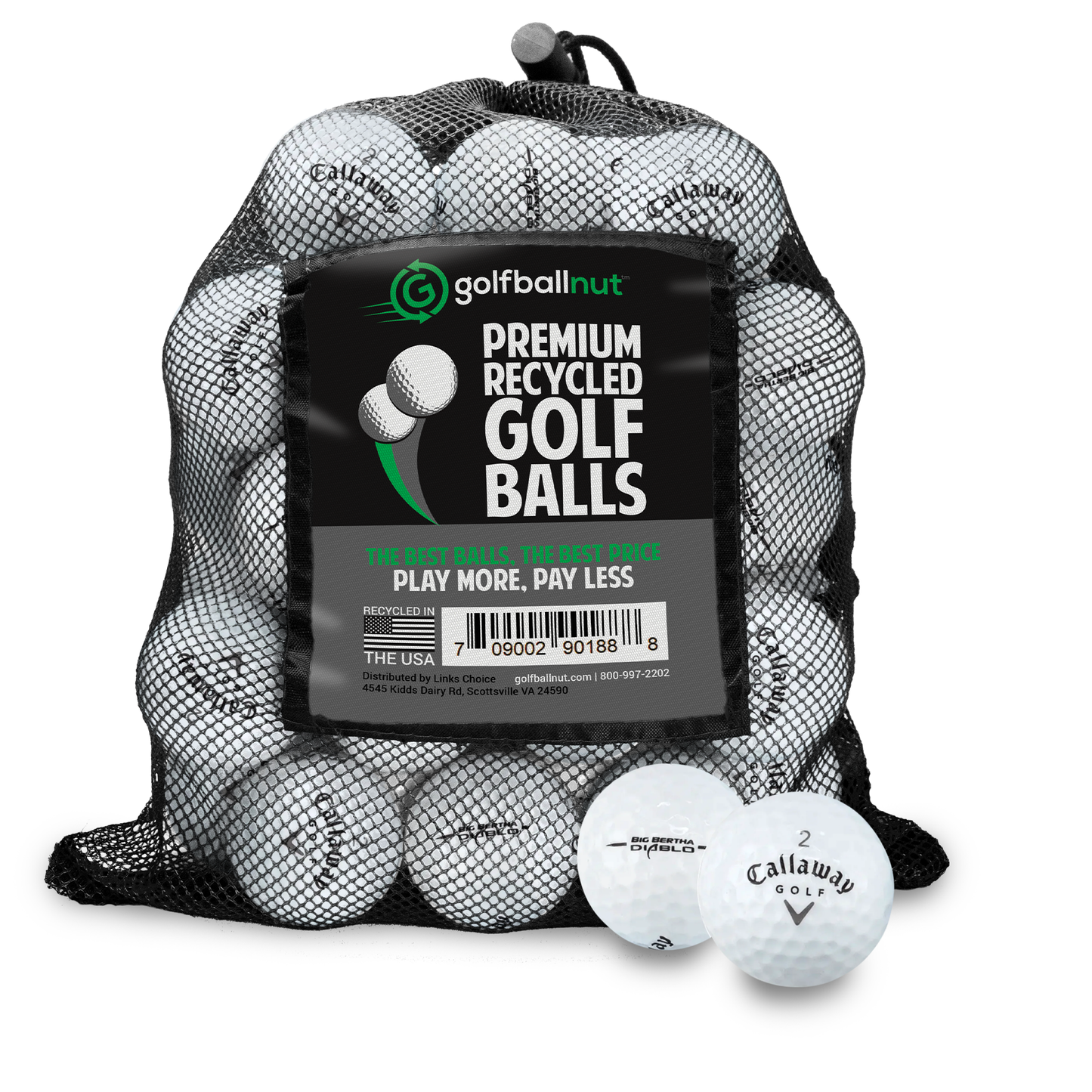 Used Callaway Mix Golf Balls - Mesh Bag