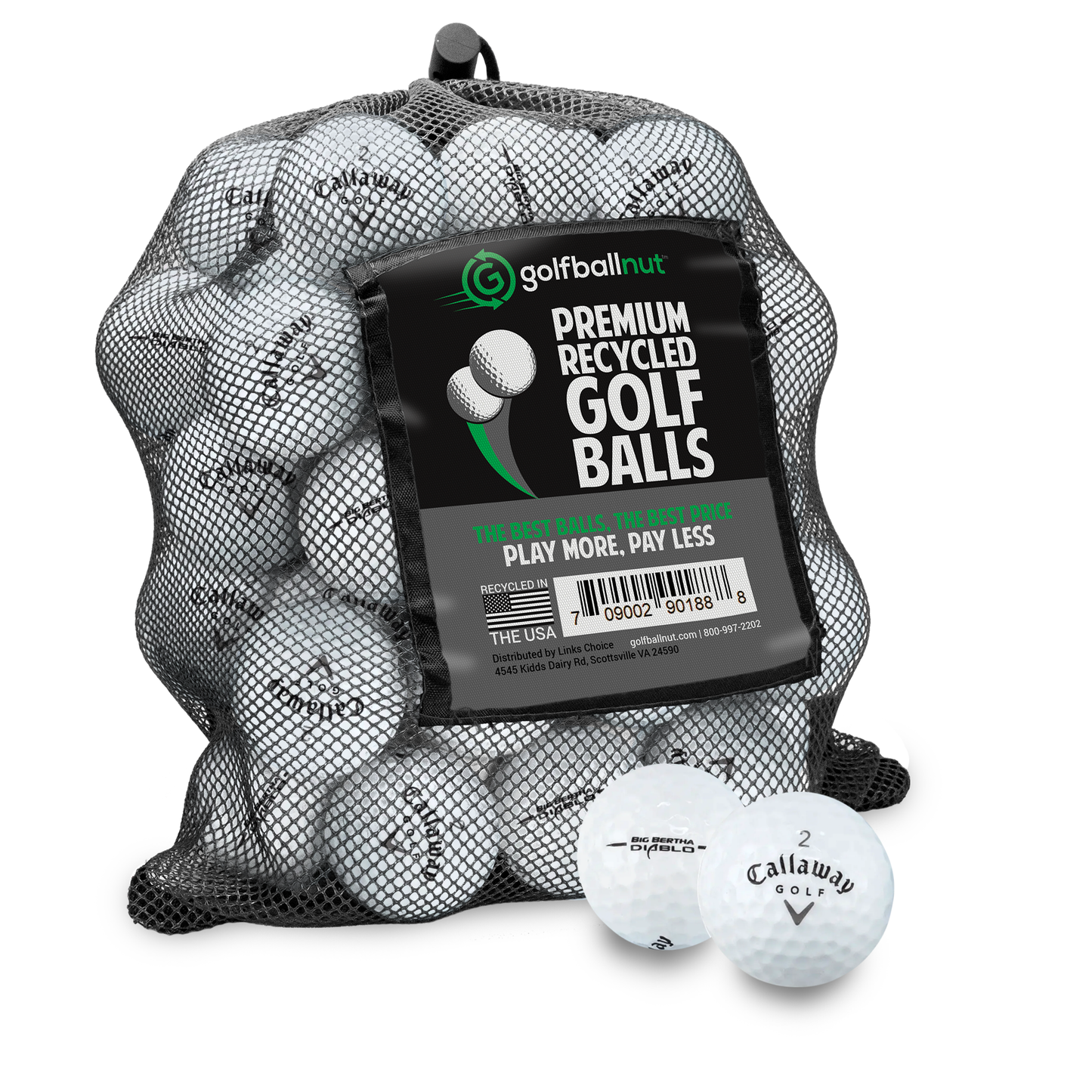 Used Callaway Mix Golf Balls - Mesh Bag