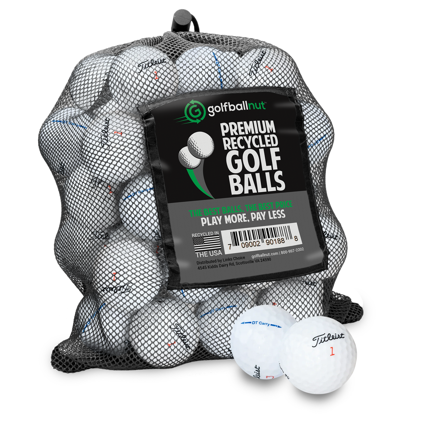 Used Titleist Mix Golf Balls - Mesh Bag
