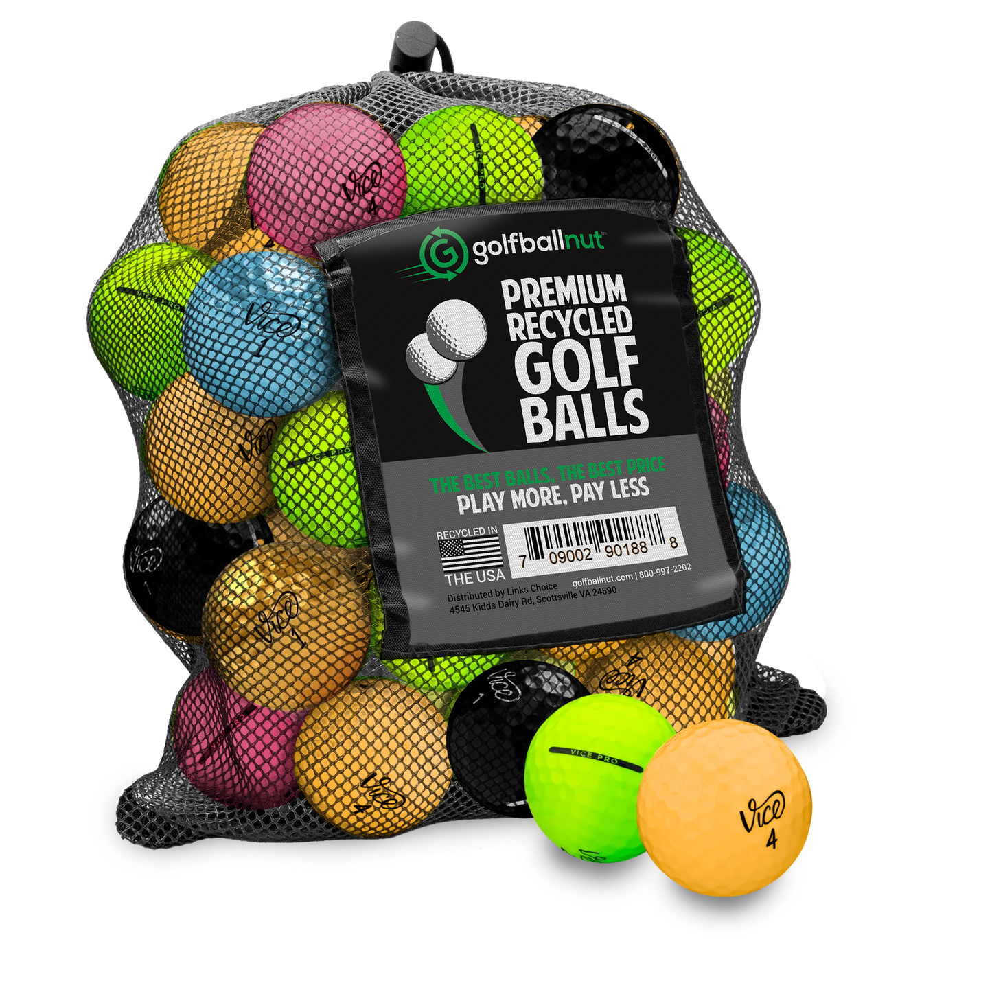 Used TaylorMade Color Mix Golf Balls - Mesh Bag